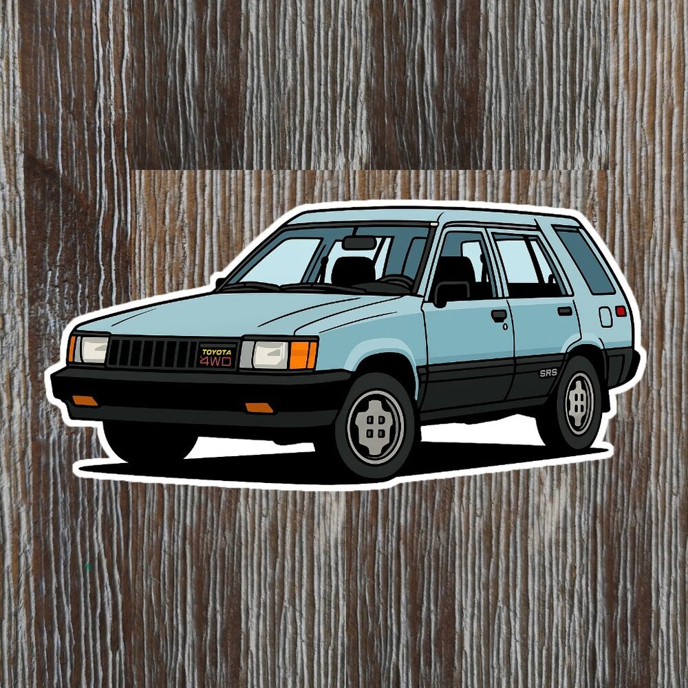 TOYOTA TERCEL 4WD 3rd generation 1986-1990 Vinyl Sticker